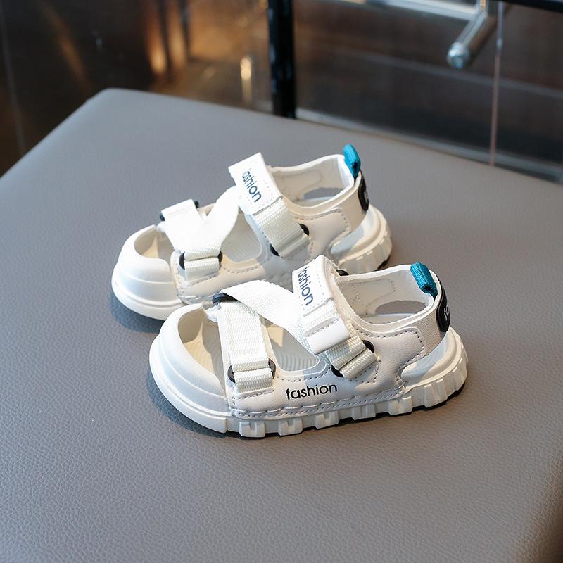 2025 Summer Kids' Closed-Toe Sport Sandals, Non-Slip Soft Sole, Korean Style Beach Shoes for Boys and Girls