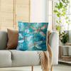 1pc Single-Sided Decorative Pillow Cover - Vivid Dragonfly Design On a Teal Background, Measuring 45.72cm X 45.72cm, Suitable for Sofa, Living Room, B