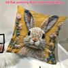 Adorable 2D Flat-Printed Bunny Embroidered Pillow Cover for Cozy Decor Sofa cushion cover, home decoration, 2D printing