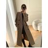 Women S Mid Length Trench Coat Double Breasted Notched Lapel Elegant Style