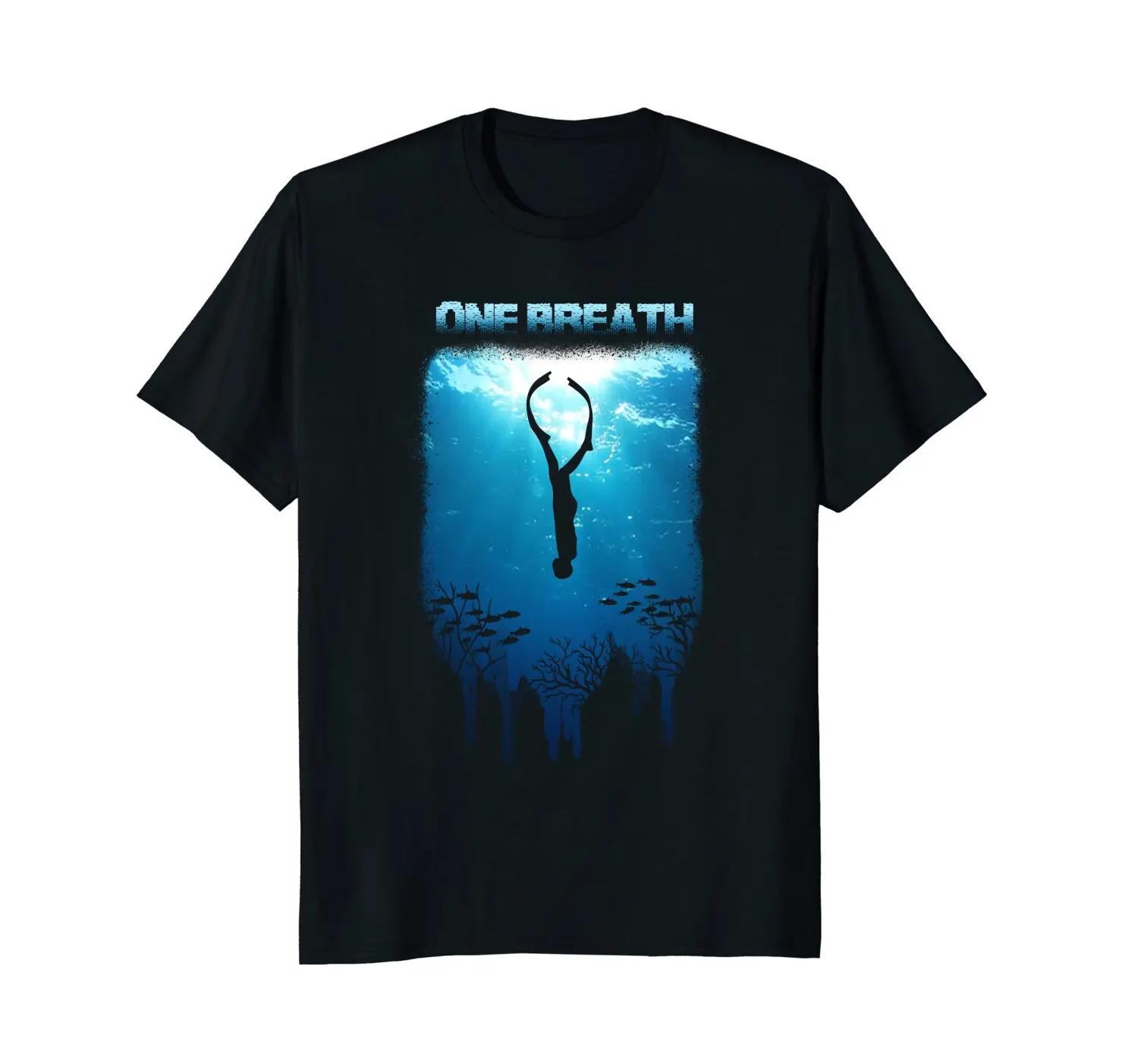 

Freediving One Breath Dive Apnoe Ocean Sea TShirt Mens Summer Cotton Short Sleeve ONeck T Shirt New S3XL S