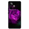 For Realme GT7 3D Relief Phone Case Emboss Flower Back Cover Black Silicone Shockproof Soft Protector 6.8" Realme GT 7T 7 T Capa