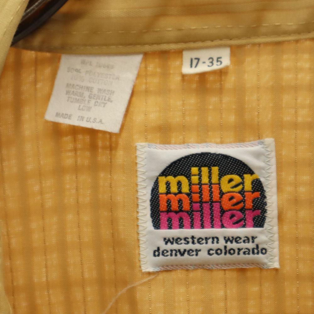 MILLER 70s Made in USA Vintage Striped Long sleeve Western shirt 17-35 Men's Used