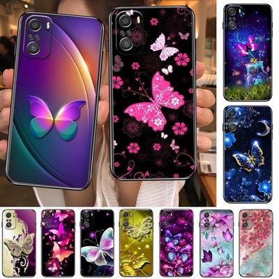 Beautiful Butterfly Pattern  For Xiaomi Redmi Note 10S 10 9T 9S 9 8T 8 7S 7 6 5A 5 Pro Max Soft Black Phone Case