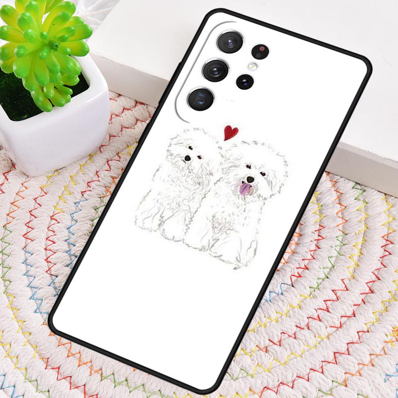 Bichon Frisé Hund Welpe Handyhülle für Samsung Galaxy note 10 pro S26 Ultra S23 S24 FE S25 S21 S22 PLUS stoßfeste Hülle