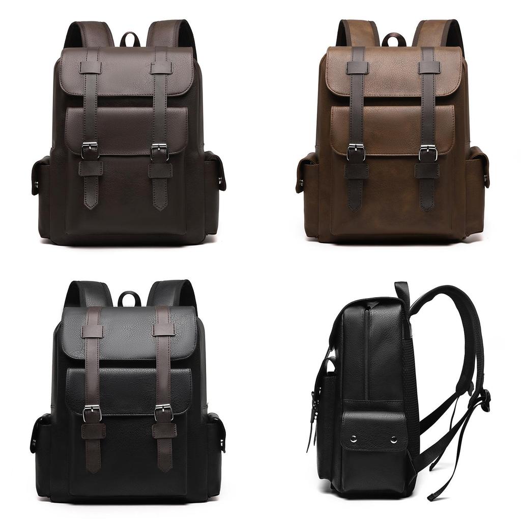 Zaino Retro Britannico in Ecopelle con Spallacci Regolabili per Viaggio e Uso Quotidiano