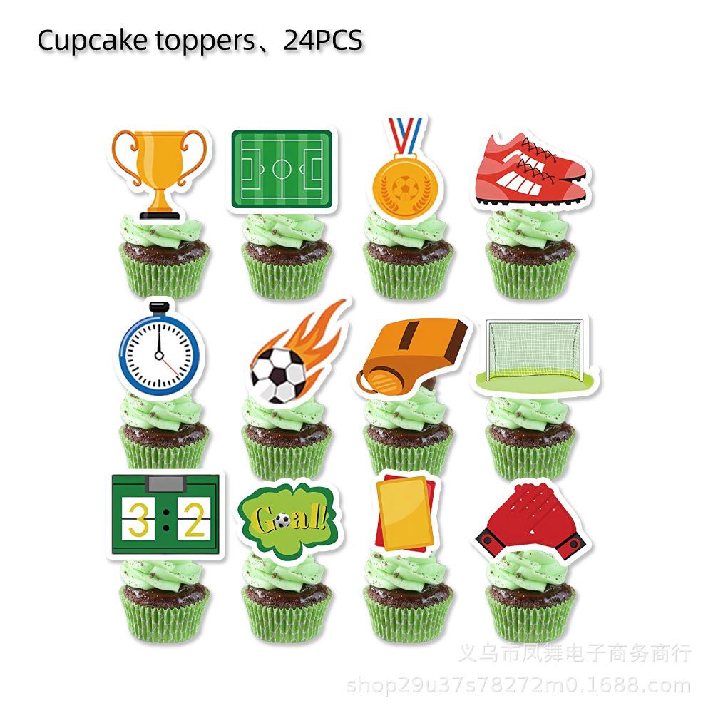 Football World Cup Children'S Birthday Party Festive Sports Party Decorations Tablecloth Paper Plate Cutlery Set