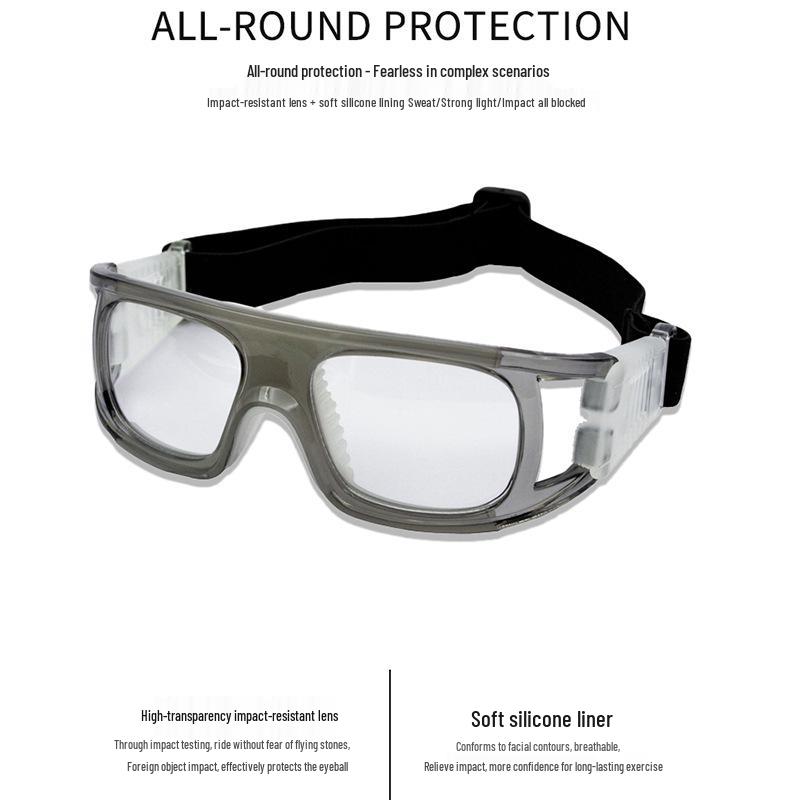 Customized Anti-drop Basketball Goggles with Shock Absorption and Prescription Options - Gradient Frame Sports Eye Protection.