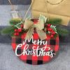Wall Rustic Hanging Indoor Outdoor Burlap Merry Christmas Garland Artificial Wreath Door Sign