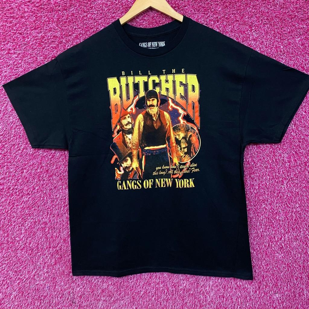 Bill the Butcher Gangs of New York Movie Promo 100% Cotton T-shirt Mens Tees Top