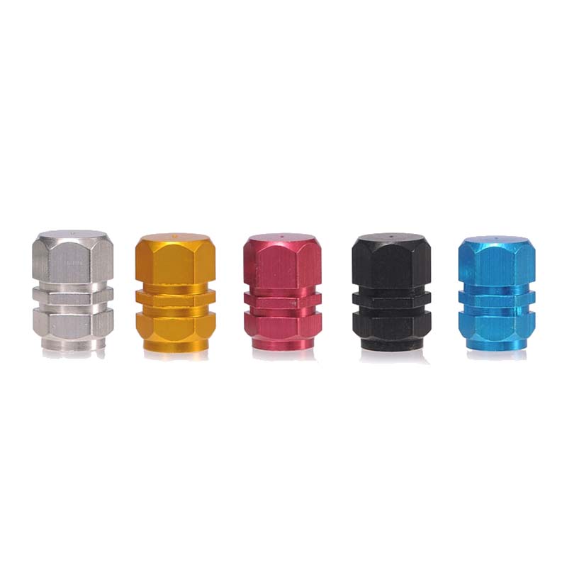 4Pcs Car Tire Valve Caps Knurling Style Tire Valve Cap Aluminum Tire Wheel Cap Air Valve Cap Car Universal Accessories