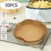 Air Fryer Disposable Paper Liner with Handle Oil-proof Paper Non-stick Mat Microwave Oven Kitchen Accessories