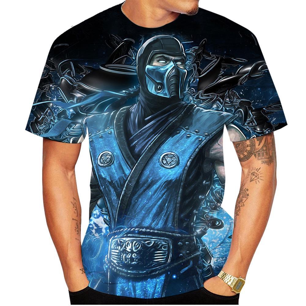 New Summer Hot Sale Mortal Kombat 3D Print Men's/women's T Shirt Short-sleeved Round Neck Clothing Plus Size 100~6xl Oversize