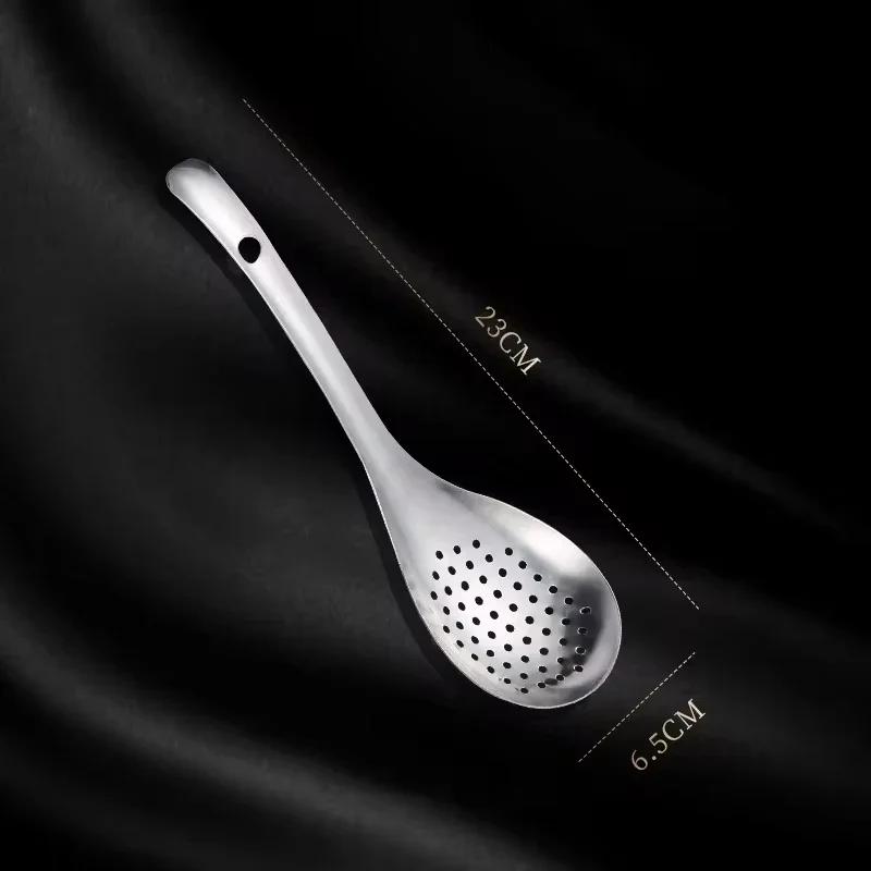Stainless Steel Kitchen Strainer Spoon Colander Spoon Spoon Filter Strainer Food ScoopPerforated Skimmer Colander