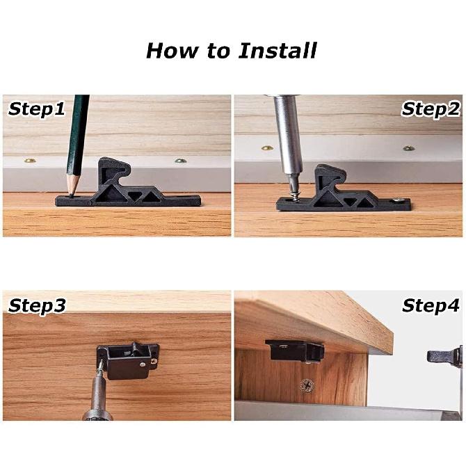 20 Pack Cabinet Door Latch RV Drawer Latch 10 LBS Pull Force RV Drawer Latches And Catches, Push To Close Grabber Catches For RV, Camper, Trailer,