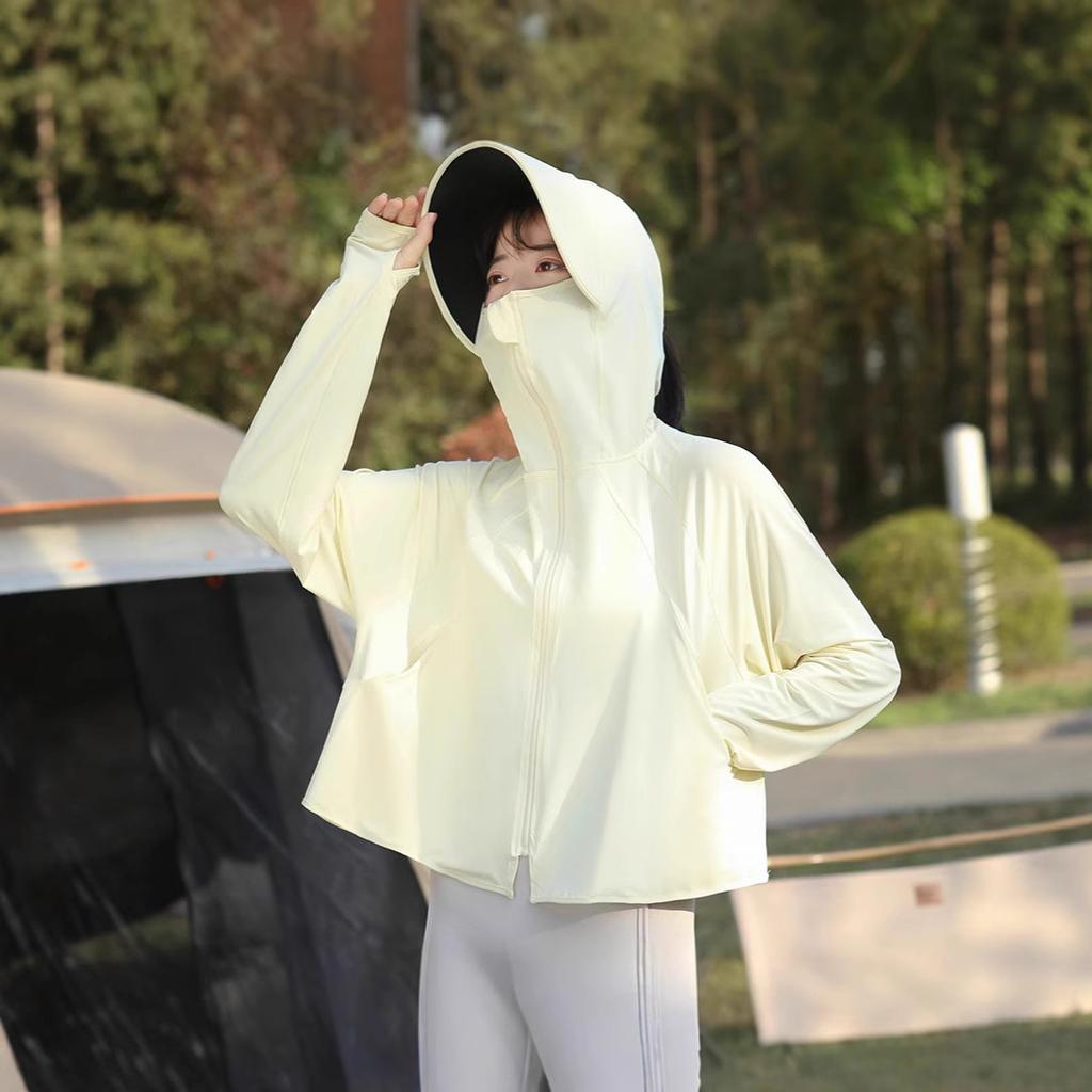 Sunscreen Clothing Women's 1011 New Summer Outdoor Cycling Ice Silk Breathable Sunscreen Clothing Thin Sunscreen Blouse Jacket