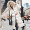 Women's Winter Long Coat Slim Fit Belt Jacket Fashionable Women's Winter Coat Winter Jacket Clothes Snow Wear Hooded Coat