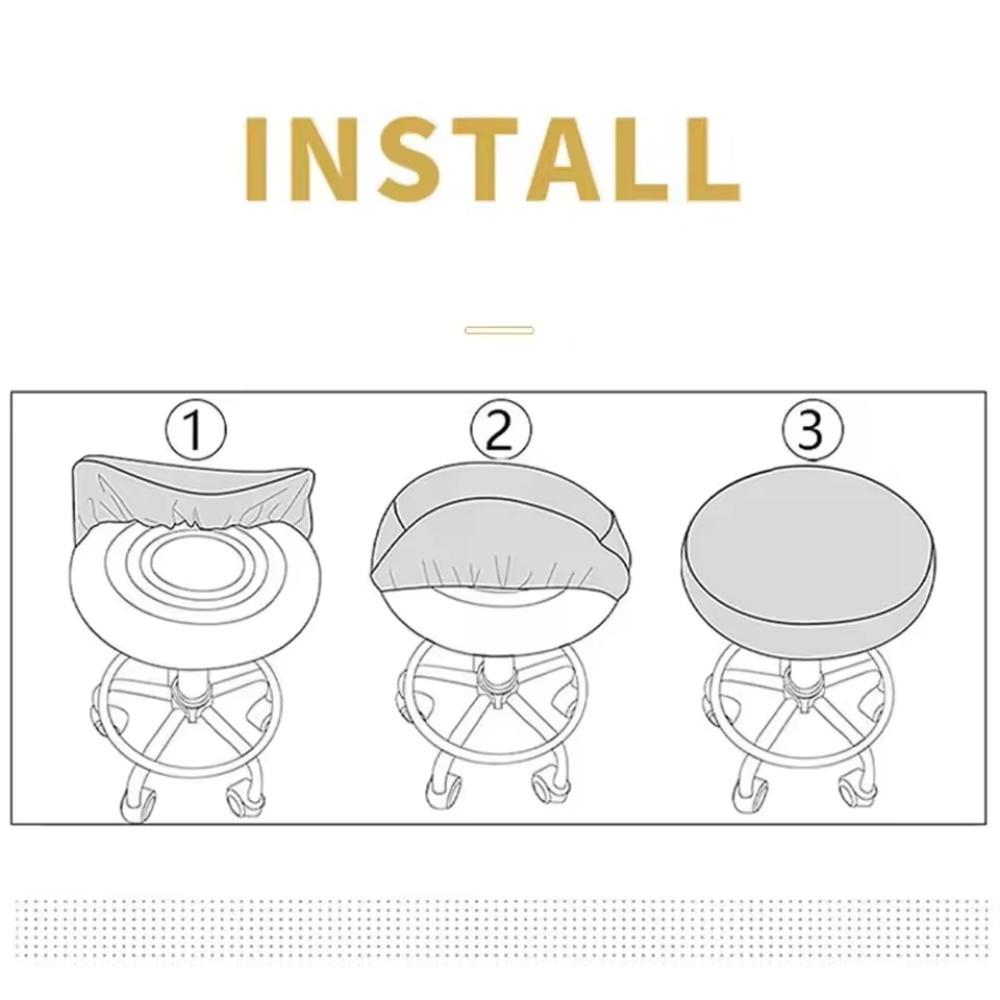 1PC Elastic Velvet Stool Cover Bar Round Swivel Chair Cover Anti-dirty Universal Stool Cover Coffee Shop Stool Cover