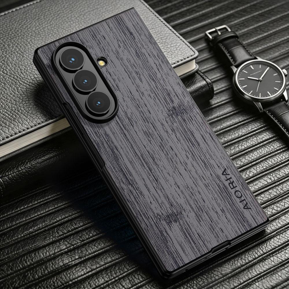 Custodia per Samsung Galaxy Z Fold 8 Ultra Z Fold8 Custodia in Pelle PU con Effetto Legno Naturale per Samsung Z Fold 8