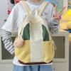 New Contrasting Color Splicing Backpack Japanese Retro Fresh and Sweet Leisure Bag College Student Women's Light Travel Backpack