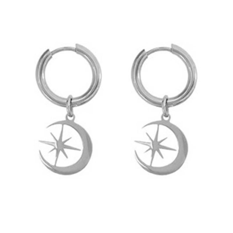 Потрясающие четырехконечные серьги-звезды Простые серьги-подвески в виде звезды Модный аксессуар Крючки для серег Украшение для ушей