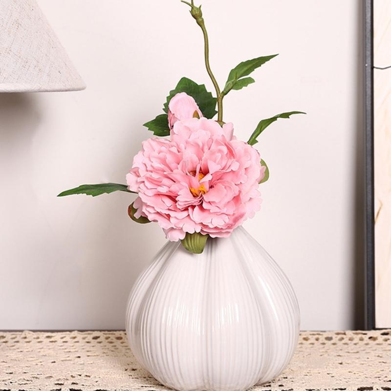 Handgefertigter Zwiebelform Keramiktopf Dekorativer Blumentopf für Wohnzimmer oder Arbeitszimmer Stabile Oberflächen Leicht zu pflegen