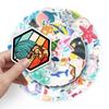 50 Cartoon Marine Life Stickers - Waterproof, Decorative for Suitcases, Notebooks, Scooters & Cars