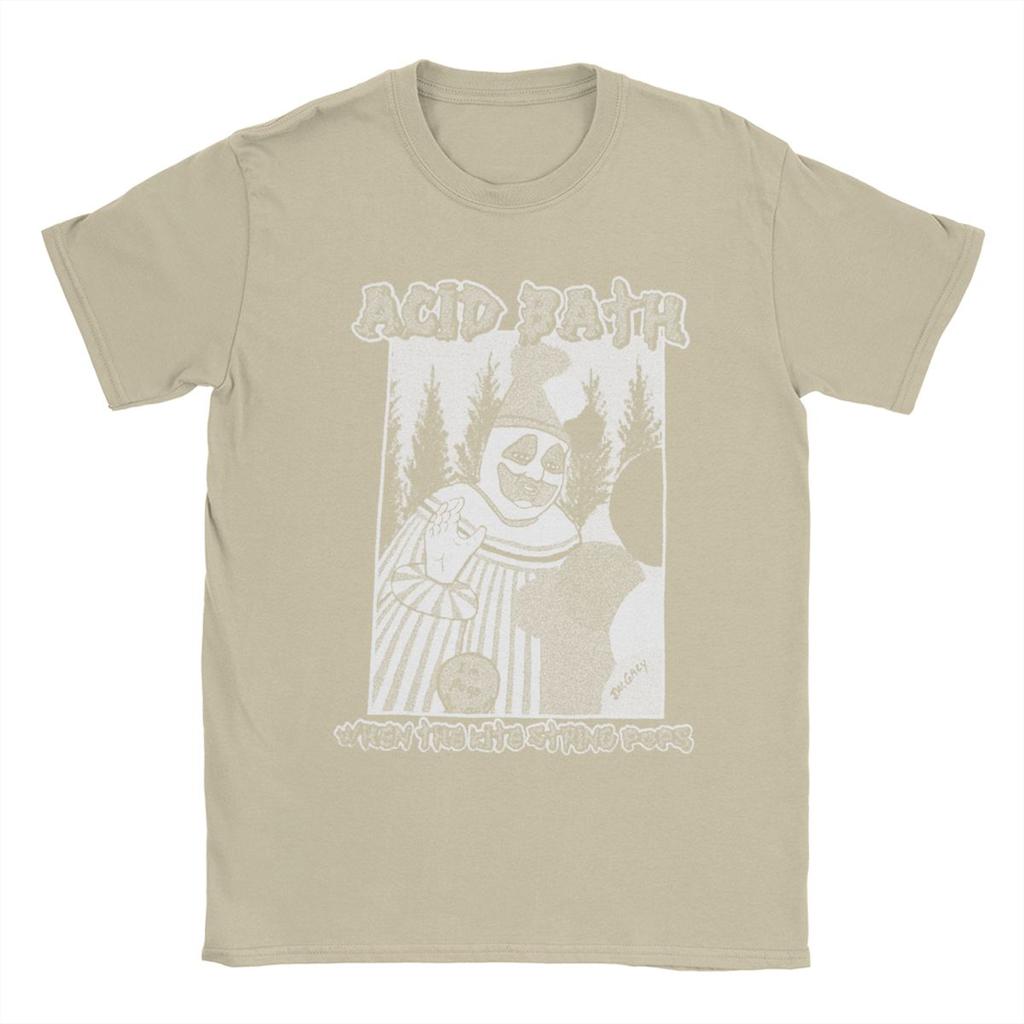 T-shirt da uomo Acid Bath Magliette divertenti a maniche corte con scollo rotondo Top estivi in cotone