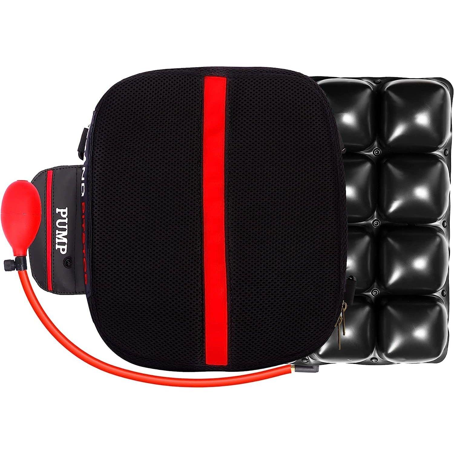 

Надувная подушка с воздушным насосом | Дышащий чехол | Нескользящая основа | Подушка для сиденья для велосипеда, автомобиля, дома и офиса