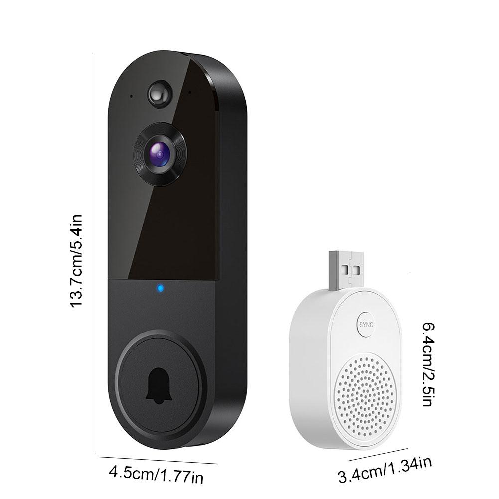 1080P Wireless Video Doorbell Camera WiFi Smart Door Bell Smart Home Security Motion Detection Night Vision Intercom Doorbell