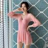 New women's belly-covering and thin one-piece swimsuit with small breasts gathering conservative swimsuit Korean version of hot spring swimsuit