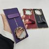 Applicable To Huawei MateX1 Mobile Phone Case, New Plain Leather Electroplated XTs Three-fold Rotating Bracket X1 Anti-drop Case
