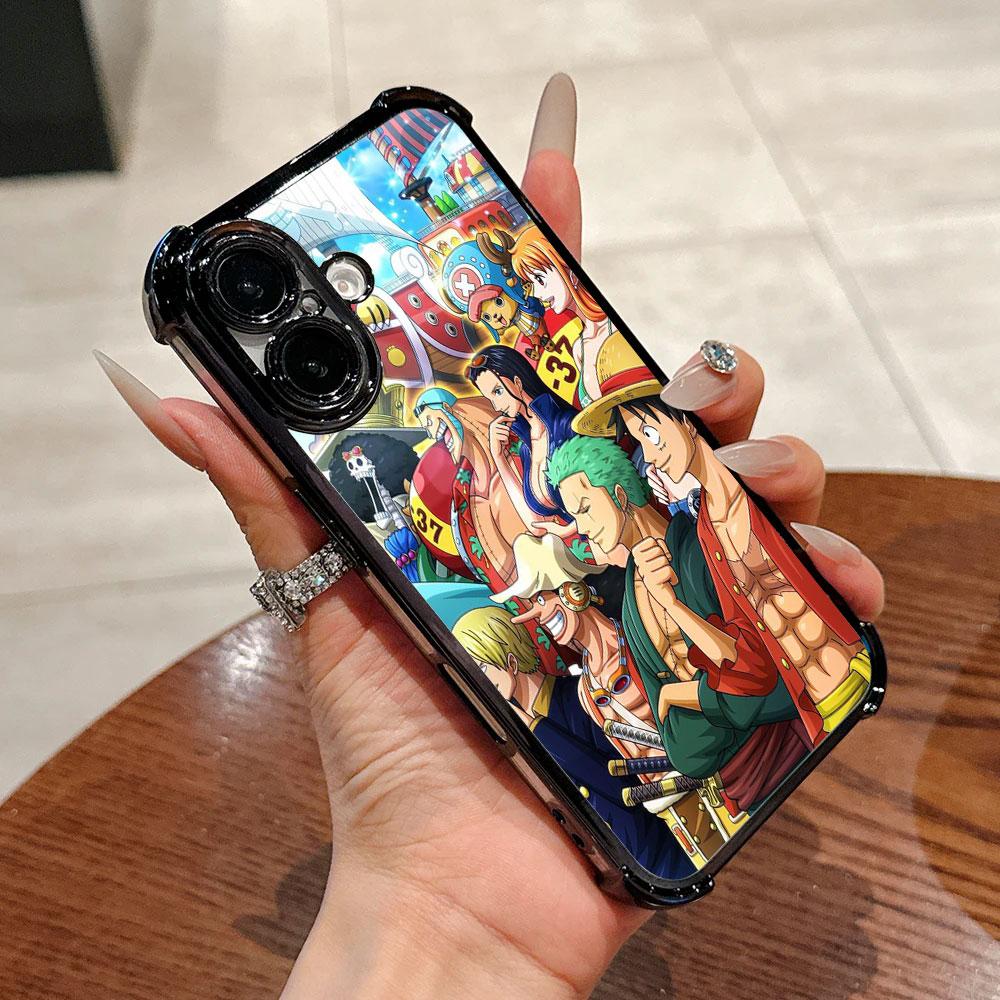 Anime One Pieces Soft Funda For iPhone 17 Pro 16 15 14 13 12 11 Pro Max Case 17 Plus 17E 16E 17Air Camera Protection Phone Cover