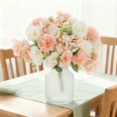 Artificial Flowers Silk Roses Wedding Brial Bouquet Vase Home Room Wreath Decora Festival Garland Scrapbooking Fake Hydrangea