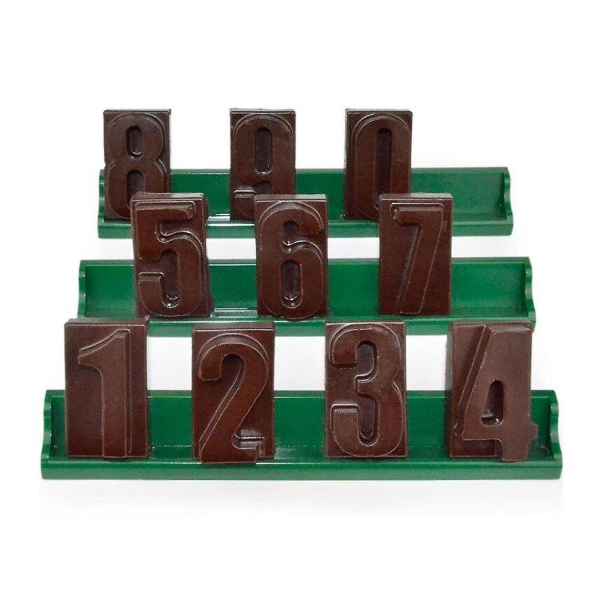 TopBazar Silicone Chocolate Mold Numbers 10x20cm Brown Baking Tool