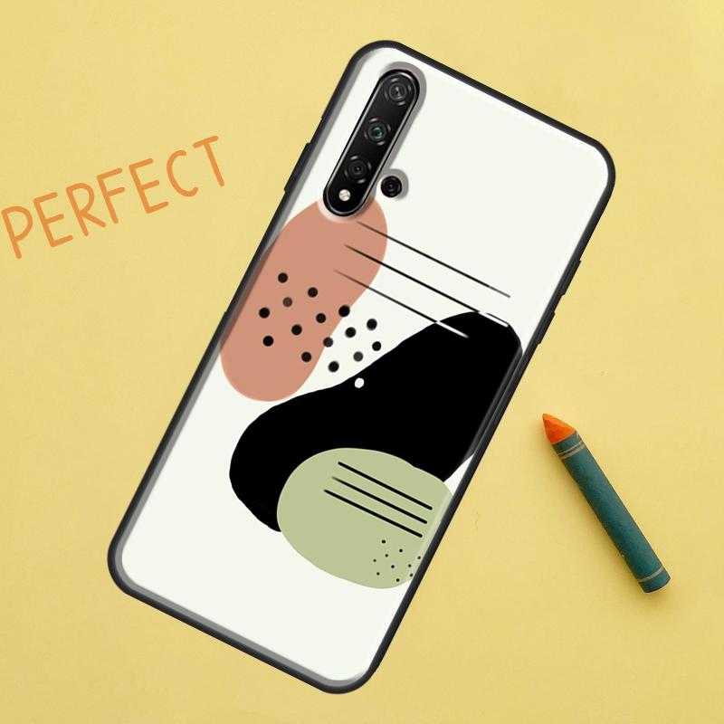 Polka Dots Lines Abstract Art For Huawei Nova 12s 11i 7i 8i 12i Y73 Y70 Y90 Y60 Y72 Y61 Y91 9 10 SE P40 Lite P30 Pro Case