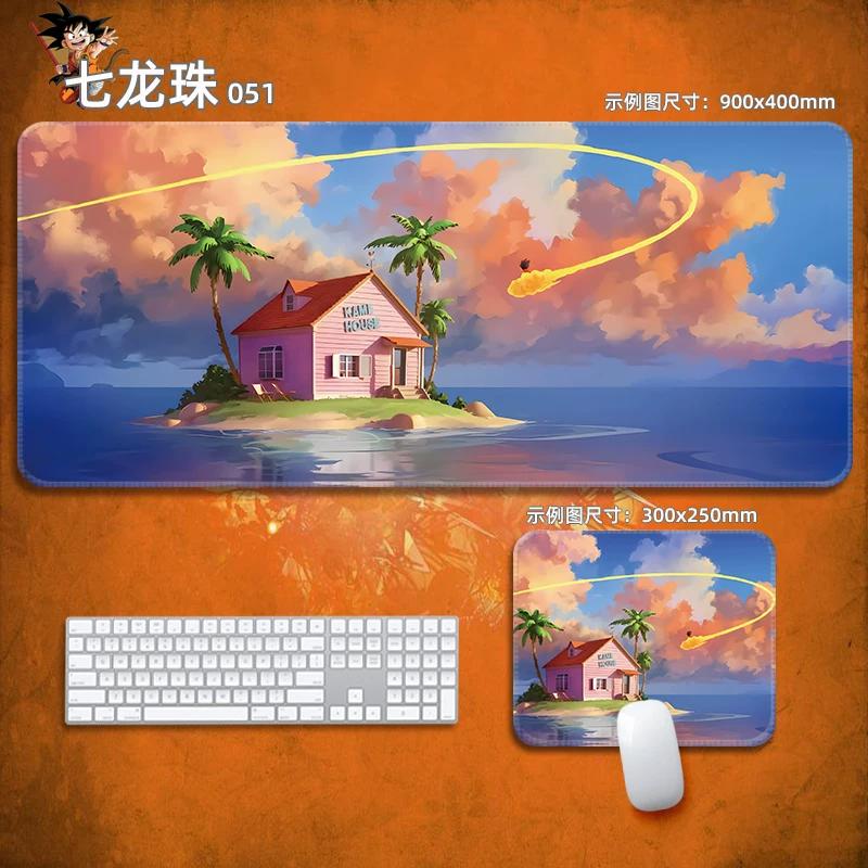 Anime Mauspads Drachenball Leder-Mauspad Nachhaltig Kleiner Junge Handgelenkstütze Tastaturunterlage Tischmatte Son Goku Animation Dekorative Tischdecke