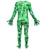 Kids Boys Girls Creeper Long Sleeves Jumpsuit Mask Headgear Sets Halloween Cosplay Costumes Role Play Outfit