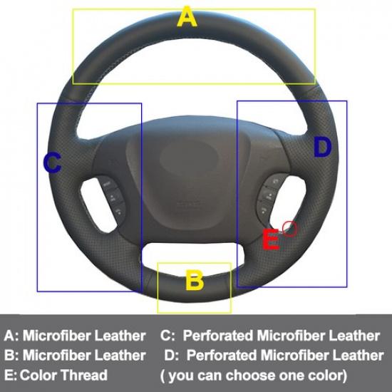 DIY Car Steering Wheel Cover For Kia Magentis II Carnival Grand Carnival 06-2014