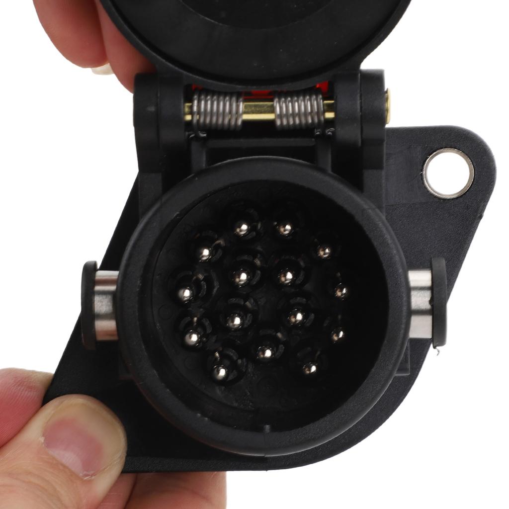15pin Trailer Plug Socket 24V 15pin Trailer Connector Adapter Stable Performance for  Boat RV Trailer Adapter Plug Socket