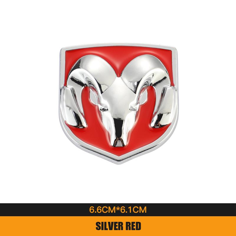 3D Metal Car Sticker Ram's Head Badge Accessories Decorative For Dodge Ram Caliber 1500 Caliber Challenger Charger T888