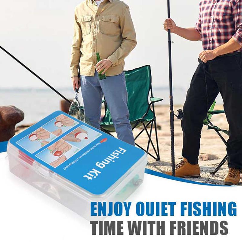 24Pcs/Set Emergency Fishing Kit Portable Mini Tackle Box With Cutters/Floats/Sinkers For Bass/Kayak Fishing Tackle