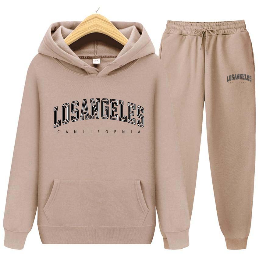 Podzim Zima Mikiny + Kalhoty Dvoudílná sada Potisk Muži Dámské Mikiny Tepláky Jogger Kalhoty tlusté Teplé oblečení Muži