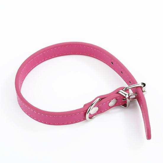 Fashion Adjustable Faux Leather Solid Color Dog Cat Puppy Neck Strap Pet Collar