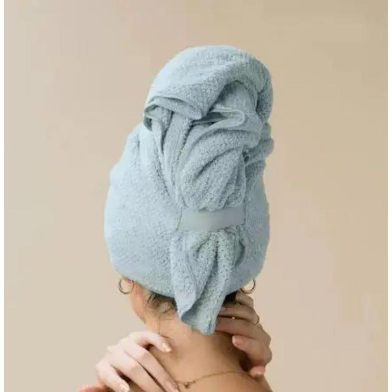 Large Microfiber Hair Towels Ultra Soft Hair Towel Wrap with Elastic Loop for Curly Hair Long & Short Hair