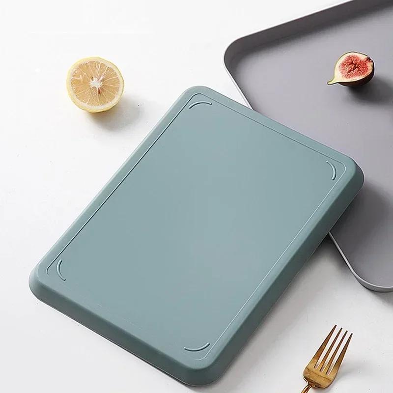 Green Rectangular Food Bread Pan Plastic Tray for Storage, Household Kitchen Supplies, Hotel Service, Dessert