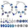 24 Days DIY Advent Calendar Jewelry Gift Box Blue Jewelry Bracelets Set for Girls Kids 2023 Countdown Christmas Advent Calendar