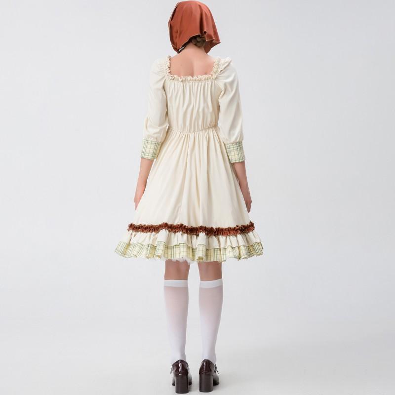 Wolf Grandma Stage Dress Halloween Party Costume Match Girl Cosplay Outfit Women S-XXL