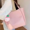 JIAERDI Sweet Lovely Pink Tote Bag Women Large Capacity Leather Shoulder Bag Ladies Casual Everyday Commuter Simple Underarm Bag