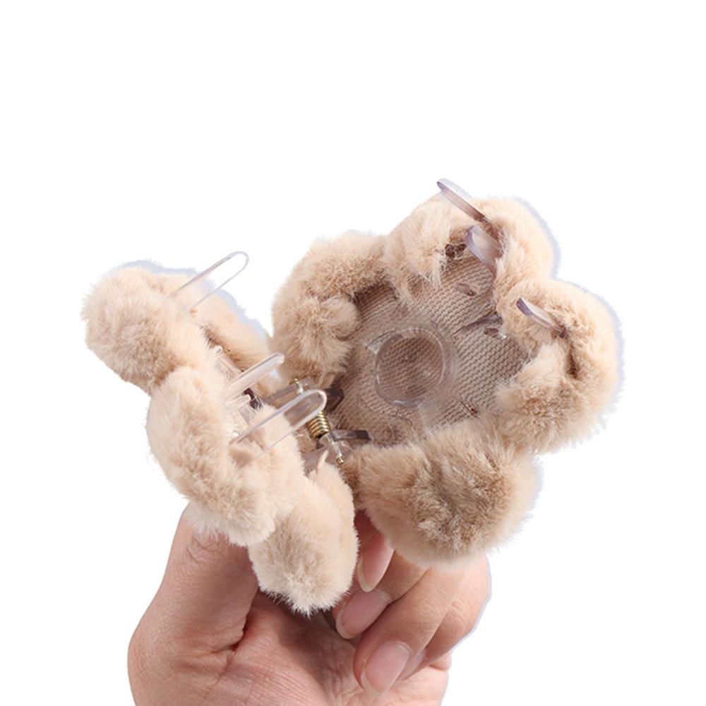 Grab Clip Plush Hair Claw Ponytail Holder Large Shark Clip Sweet Flower Hair Clip  Streetwear